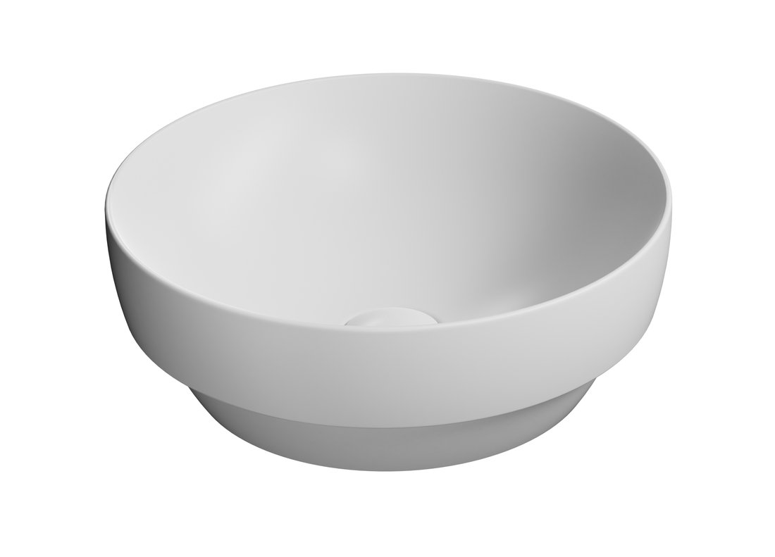 Gsi pura keramické umyvadlo na desku, průměr 40cm, bílá mat