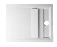 POLYSAN VARESA sprchová vanička z litého mramoru se záklopem, obdélník 100x80cm, bílá (5)