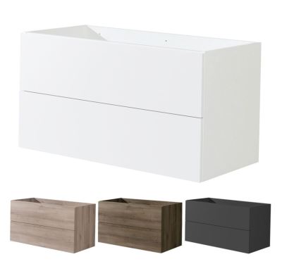 Aira desk, koupelnová skříňka, šedá, 2 zásuvky, 1010x530x460 mm