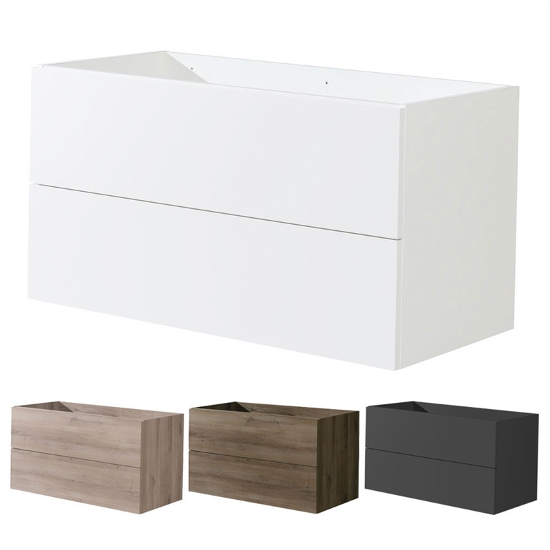 Aira desk, koupelnová skříňka, dub, 2 zásuvky, 1010x530x460 mm