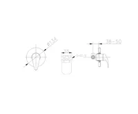 AQUALINE KASIOPEA podomítková sprchová baterie, 1 výstup, chrom (2)