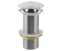 SAPHO BLOK umyvadlová výpust 5/4“, click-clack, zátka bílá carrara, mat (3)