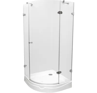 PROFI-RICH Sprchový kout  čtvrtkruh 90x90x190 chrom - sklo - čiré CK70103E