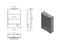 SAPHO MIRRÓ galerka s LED osvětlením, 50x70x16cm, levá/pravá, borovice rustik (7)
