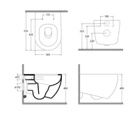 ISVEA INFINITY závěsná WC mísa, Vortex Rimless, 36,5x53cm, bílá (5)