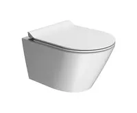 GSI KUBE X závěsná WC mísa, GeniusFlush, 36x50cm, bílá dual-mat (1)