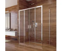 Sprchový kout, Lima, obdélník, 140x90x190 cm, chrom ALU, sklo Čiré (5)