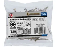 BGS Šrouby víceúčelové, T-profil (pro Torx) T20, 4.0 x 40 mm, 150 pcs. (1)