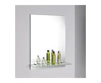 AQUALINE SAMBA skleněná police 500mm, chrom (1)