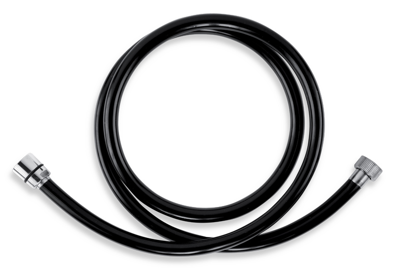 NOVASERVIS Sprchová hadice plastová 150 cm černá-chrom - PVC/150,5