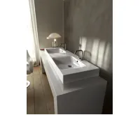 KERASAN CENTO keramické dvojumyvadlo 140x45cm, bílá (3)