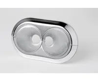 Krytka trubková dvojitá 2 x 22 mm, chromovaná