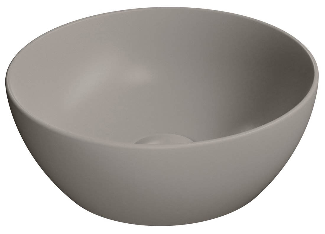 Gsi pura keramické umývátko na desku, průměr 32cm, tortora mat