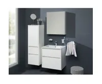 Opto, koupelnová skříňka s keramickým umyvadlem, dub, 2 zásuvky, 610x580x460 mm (5)