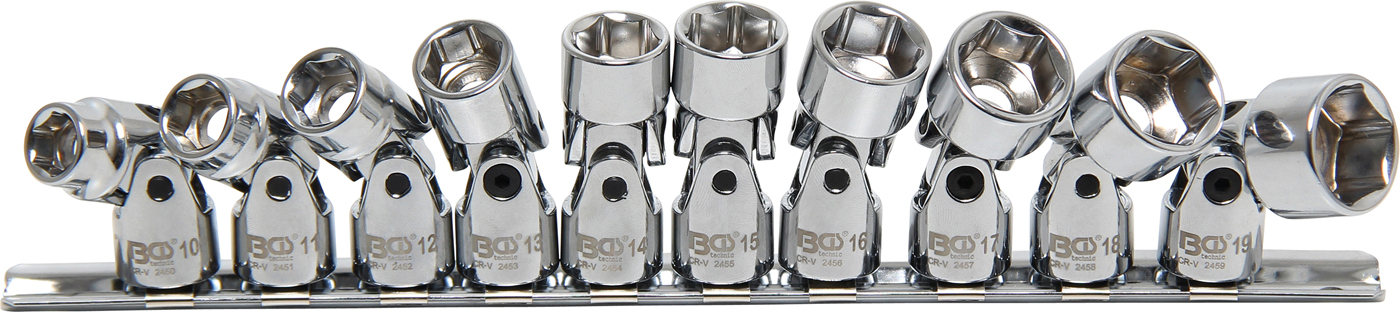Bgs hlavice zástrčné 3/8" kloubové, 10-19mm, 6-ti hranné