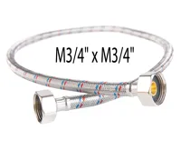 NOVASERVIS Nerezová hadička M3/4" x M3/4"-50cm - PWS503