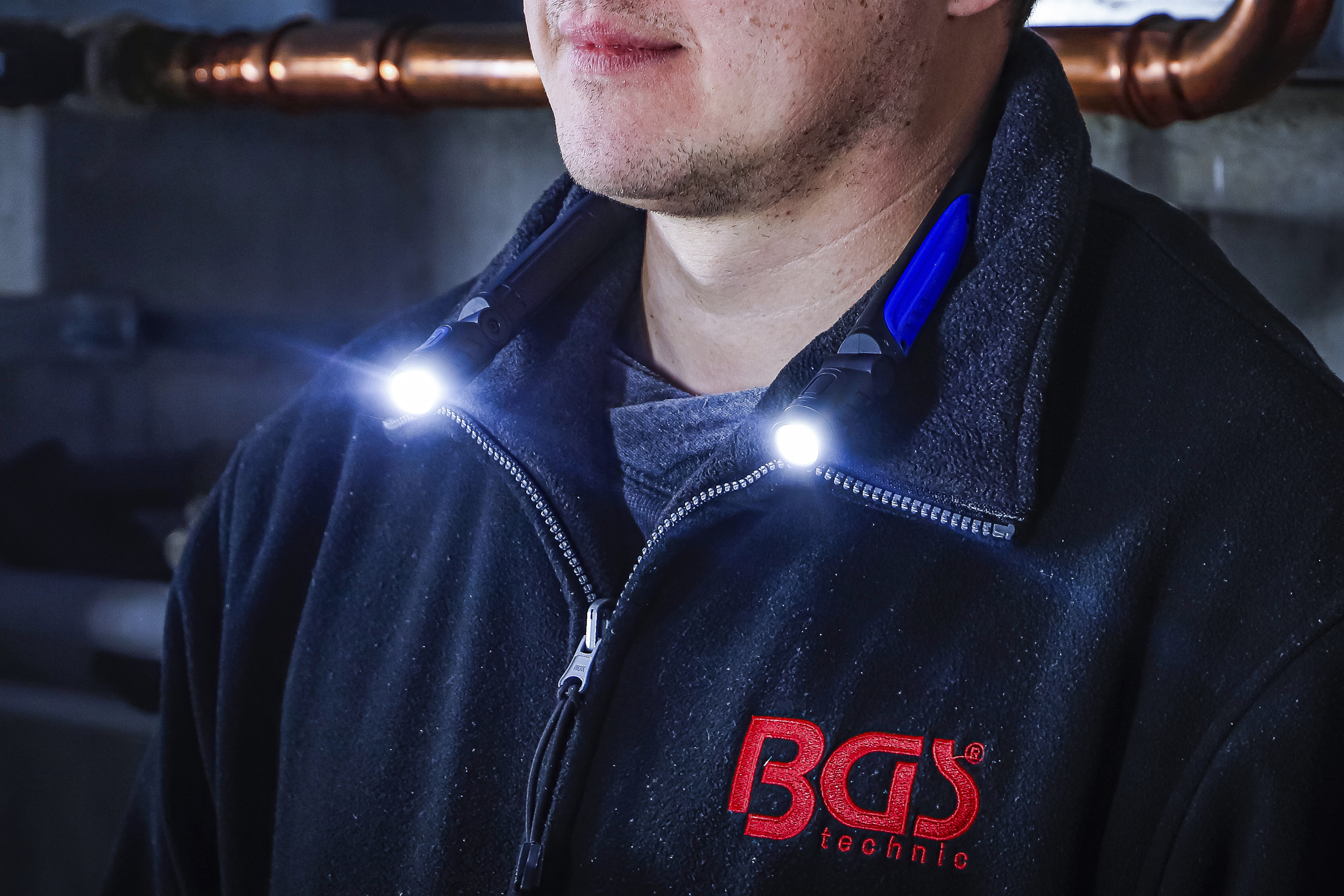 Bgs dílenská cob led svítilna na krk - bgs 85353