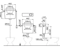 ALCAPLAST Alca UNI univerzální WC nádržka START/STOP A94-3/8" (1)