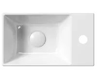 GSI KUBE X keramické umývátko 40x23cm, pravé/levé, bílá ExtraGlaze (7)