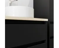 Opto, koupelnová skříňka s keramickým umyvadlem, dub, 2 zásuvky, 610x580x460 mm (9)