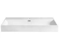 SAPHO AQUATIC umyvadlo, litý mramor, 100x46cm, bílá (8)