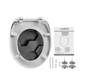Schütte WC sedátko GREY HEXAGONS| Duroplast,  Duroplast, Soft Close (10)