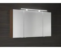 SAPHO MIRRÓ galerka s LED osvětlením, 3x dvířka, 120x70x16cm, borovice rustik (5)