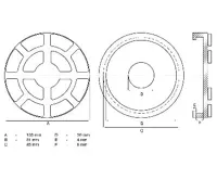 BGS Gumový talíř, pro zvedací plošiny, O 100 mm BGS Gumový talíř, pro zvedací plošiny, O 100 mm