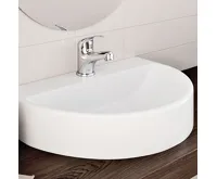 Umyvadlová stojánková baterie vyšší, Lila, bez výpusti, chrom (3)