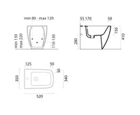 GSI NUBES bidet stojící, 35x52cm, bílá mat (4)