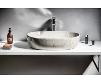 SAPHO DALMA keramické umyvadlo na desku, 59x42 cm, grigio (6)