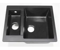 GRANISIL FABERO 770.5 Granitový dřez s vaničkou, černý (6)