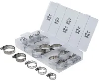 BGS Sada hadicových spon, nerezová ocel, O 16-40 mm, 26dílná