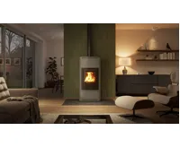 HS Flamingo Krbová kamna AQUAFLAM ® 12 s výměníkem - šedá, základní regulace (29)