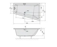 POLYSAN TRIANGL R SLIM asymetrická vana 180x120x50cm, bílá (4)