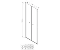 AQUALINE PILOT otočné sprchové dveře dvojkřídlé 800mm (11)