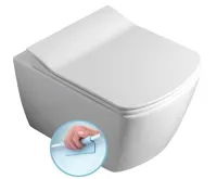 SAPHO GLANC závěsná WC mísa, Rimless, 37x51,5cm, bílá