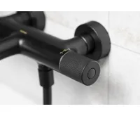 SAPHO SOLARIS nástěnná vanová termostatická baterie, černá mat (5)