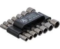 BGS Sada nástrčných hlavic, pohon vnější šestihran 6,3 mm (1/4"), metrická + palcové, 14díl