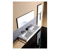 SAPHO FLAVIA dvojumyvadlo, litý mramor, 160x50cm, bílá (1)