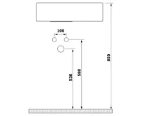 SAPHO AMAROK umývátko, litý mramor, 40x22cm, baterie vpravo, bílá (10)