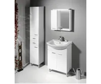 AQUALINE ZOJA/KERAMIA FRESH galerka s LED osvětlením, 60x60x14cm, levá, bílá (5)