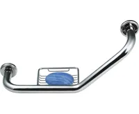 SAPHO Madlo zahnuté s drátěnou mýdlenkou, 400x250x120mm, nerez lesk SAPHO Madlo zahnuté s drátěnou mýdlenkou, 400x250x120mm, nerez lesk