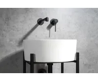 SAPHO SOLARIS podomítková dvouprvková umyvadlová baterie, černá mat (6)