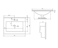 SAPHO SLIM keramické umyvadlo, nábytkové, 60x46,5cm, bílá (10)