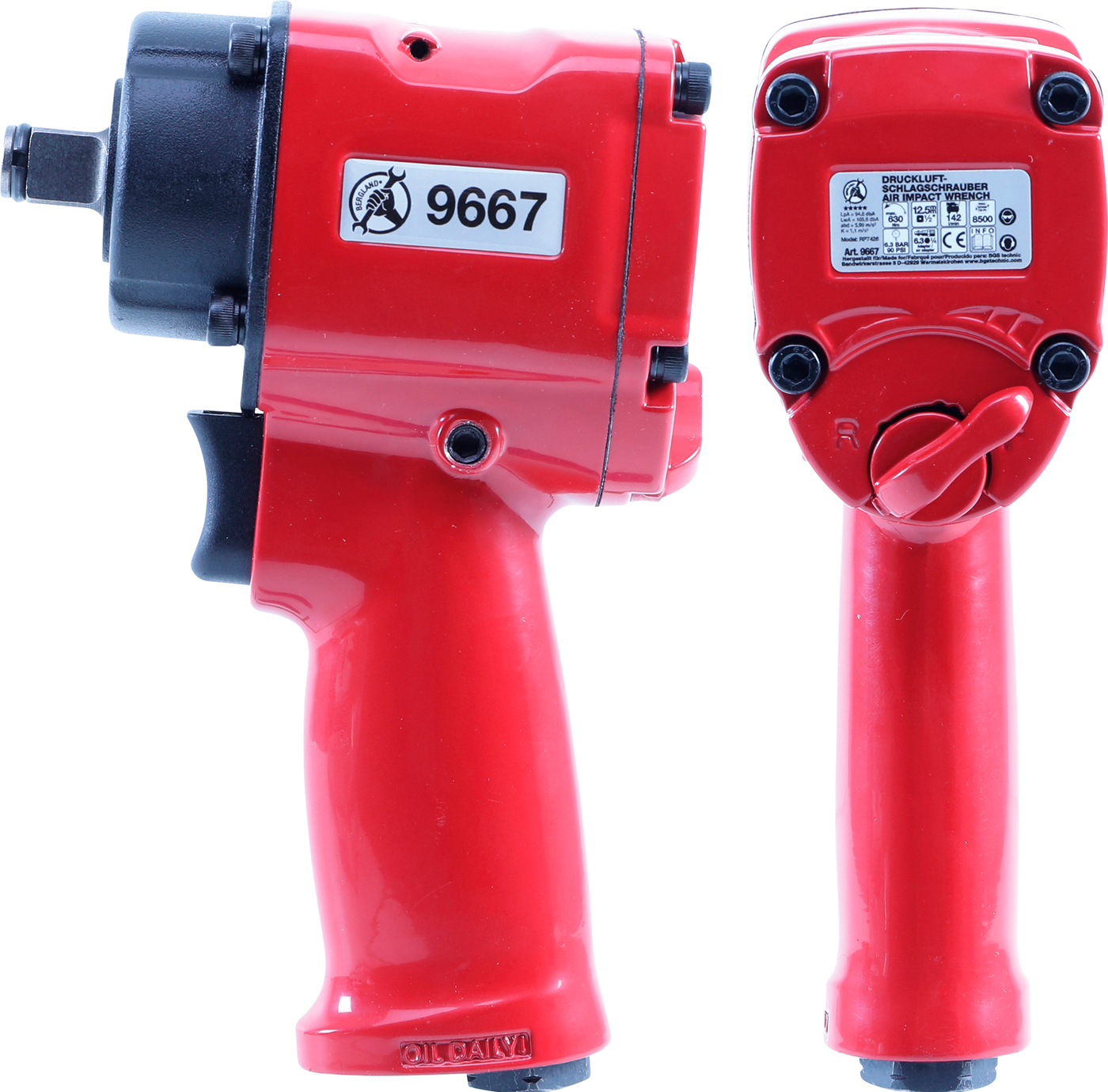 Bgs utahovák pneumatický úderový 1/2" 12,5 mm, 630 nm