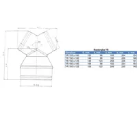 HS Flamingo Redukční rozdvojka YR 160/2x100 mm, pozink (1)