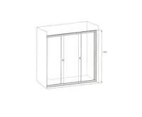 PROFI-RICH sprchové dveře 140x185 cm - chrom - sklo - čiré (2)