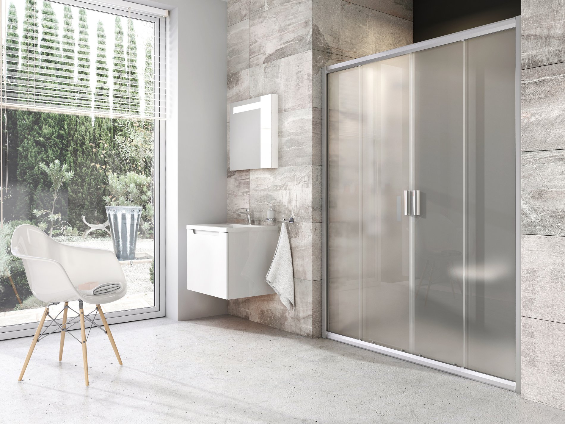 Ravak sprchové dveře blix bldp4-120 satin+grape