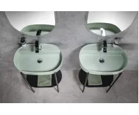 ISVEA INFINITY OVAL keramické umyvadlo na desku, 60x40cm, zelená mint (7)